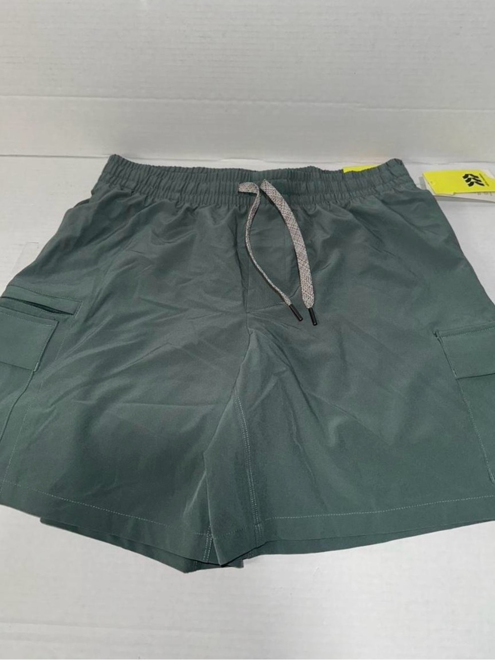 All in Motion Men's Dark Olive Cargo Shorts with Contrast Drawcord